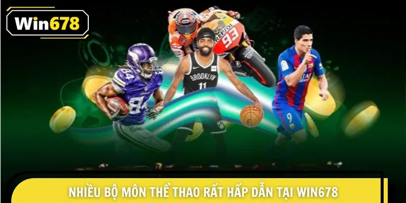 Nhiều bộ môn thể thao rất hấp dẫn tại Win678 